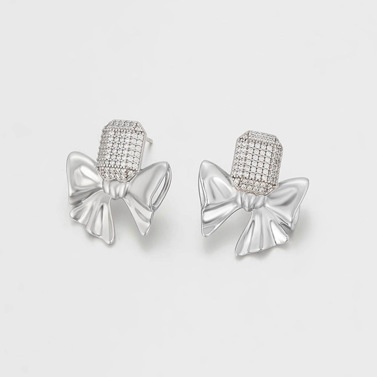 Pendientes de oro blanco/platino 950 para mujer