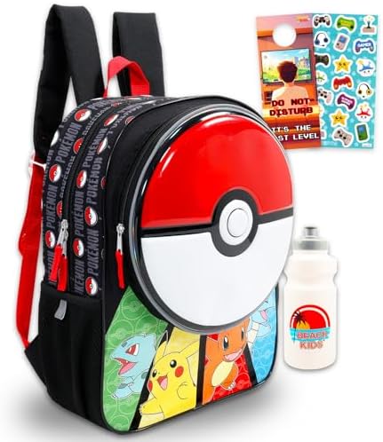 Mochila Pokémon para crianças – Pacote com mochila Pokeball de 40...