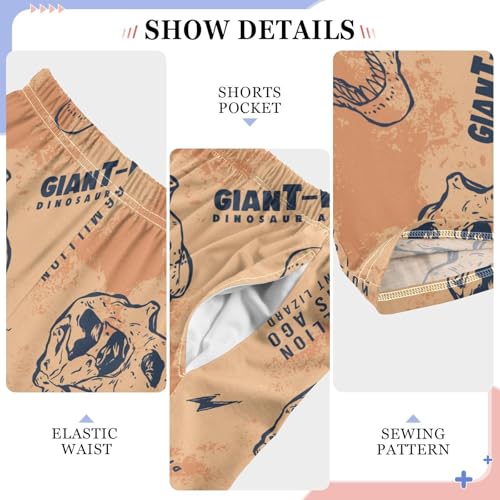 ZZKKO Dinosaur Skull Typography Boys Pants for Kids Jogger Pants with Pockets S-XL4