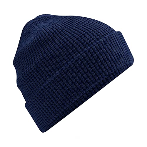 Beechfield B52N Organic Cotton Waffle Beanie, Oxford Navy, S-XL