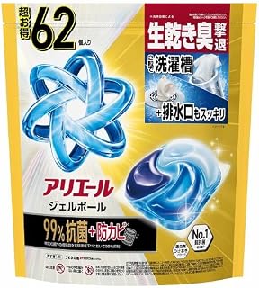 洗衣液 凝胶球 Pro Power 超抗菌・洗净 / 替换装 / 62个 / 清新香味