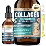 Liquid Collagen for Cats, Cat Joint Supplement for Cat with Bovine Collagens, Biotin & Vitamin C, Mobility & Flexibility, Itch Relief, Skin, Coat & Immunity Support, Cat Joint Supplement for Cats