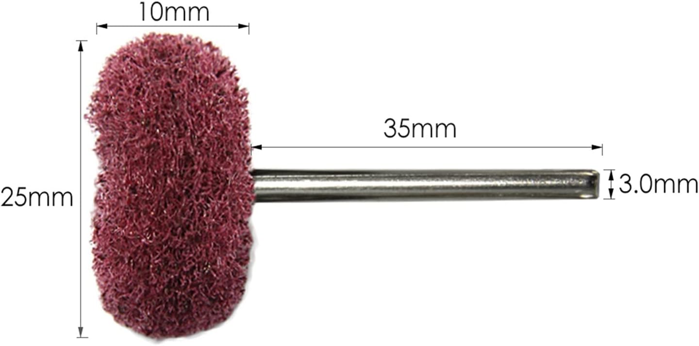 Rotary Abrasive Polishing Wheel -20pcs Drill Abrasive Brush Nylon Buffing Polishing Wheel with 3mm Shank for Rotary Tool Accessories Set Grit (Color : 20pcs grit 400)