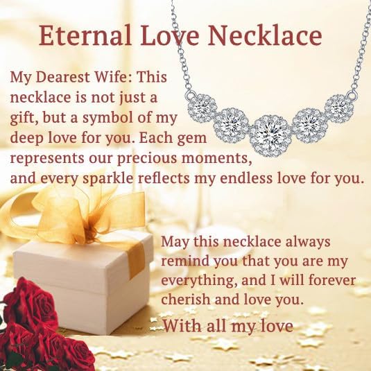 Miniatura 7 de Smile Pendant Necklace for Women Moissanite Lab-Created Gem Jewelry for Women I Love You Wedding Anniversary Birthday Christmas Valentine