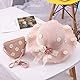 JAHEMU Mädchentaschen Blumen Stroh Tasche mit Reißverschluss Gänseblümchen Strohtasche Crossbody bag Stroh Umhängetasche für den Urlaub Reise Outdoor Aktivitäten