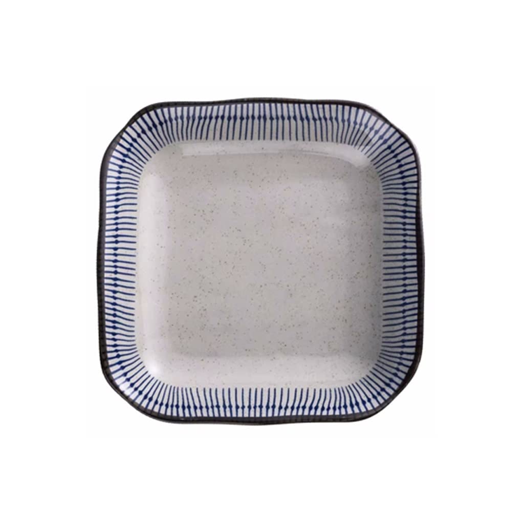 Plato Cuadrado De Cerámica, Plato para Verduras, Plato Cuadrado para El Hogar, Plato Hondo, Plato para Sopa, 2 Piezas