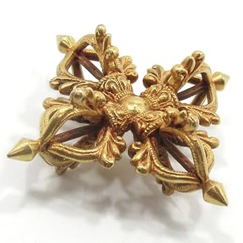 ◆チベット密教法具　法螺貝（シャンカ）羯磨（カツマ） M2 チベット密教法具 法螺貝シャンカ羯磨カツマ)-3 ◇チベット密教