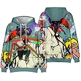 キッズ パーカー チェンソーマン 長袖 トップ シャツ プルオーバー スウェットシャツ 日常服 子供服 冬服 フード付き ゆったり 通勤通学 100CM