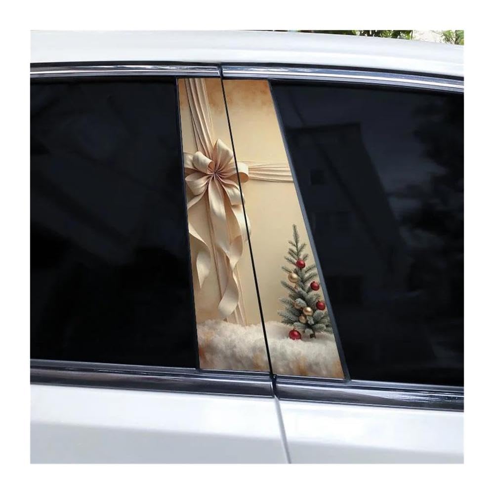 Body Parts 2pcs Car Center Pillar Sticker Greeting Auto B-Pillar Waterproof Protective Film(G)