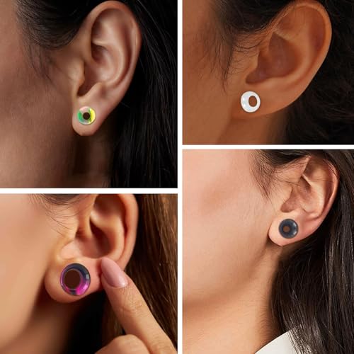 Uwiyo 20 Stück Silikon Flesh-Tunnel, Extra Weich und Flexibel Silikon Ohr Tunnel Plug Double Flared Ohr Expander Ohrplugs Piercing Schmuck für Männer Frauen, 4/5/6/8/10/12/14/16/18/20mm (Transparente)
