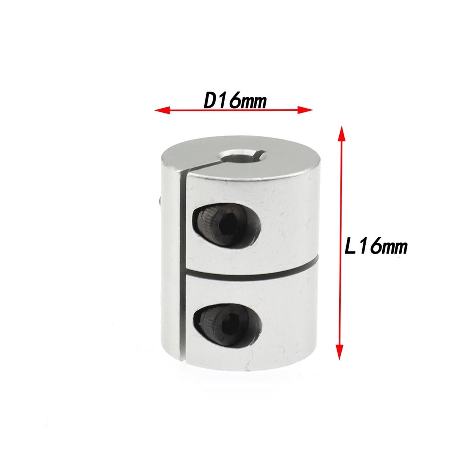 Coupleur d'arbre rigide for servomoteur pas à pas, pièces d'imprimante 3D 3/4/5/6/6,35/8/10 D16L16, 1 pièce(4X4)