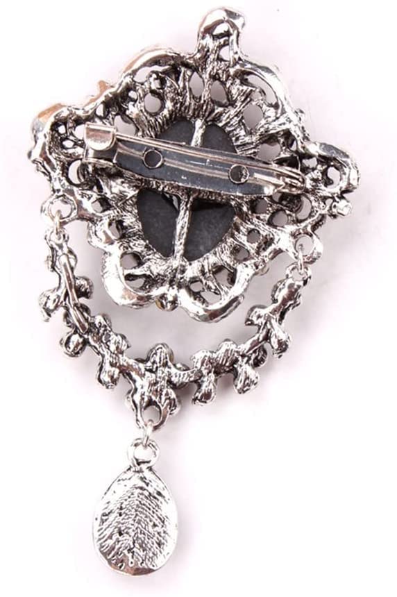 Spilla Spilla da Donna in Metallo con Testa-Statua Spilla con cammeo Spilla Smaltata con Strass per Spille Regalo per Feste da Donna