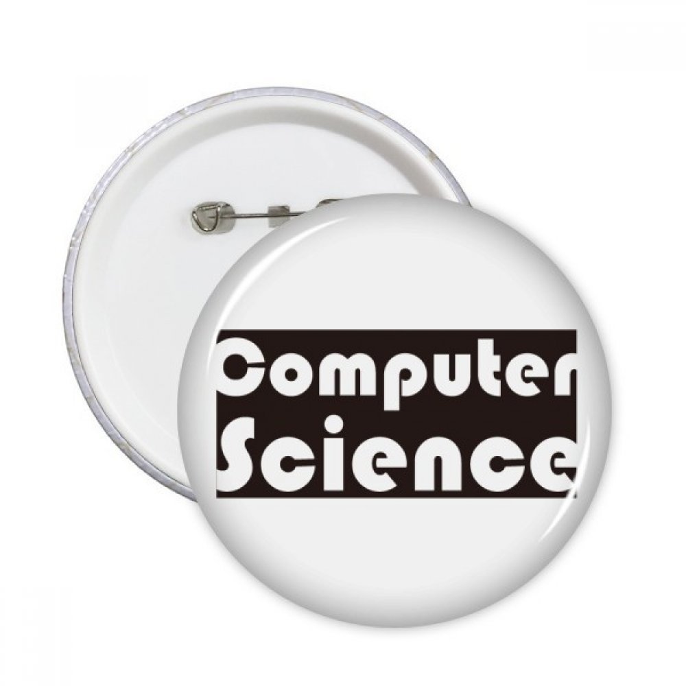 Pins informatique rond noir DIYthinker bouton vêtement 5pcs - 3