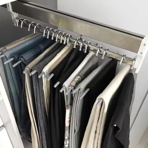 Heavy Duty Extendable Pull Out Closet Rod - Adjustable 30-80cm