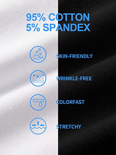 Attraco Cotton Camis For Women Tank Tops Bra Stretch Packs Black White Small #TOP4