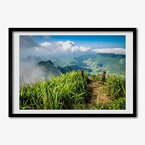 Tableau moderne Tulup Szlak Au Sommet avec cadre de photo en bois MDF décoratif 70x50 cm
