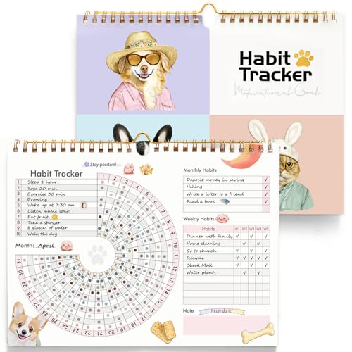 Daily Habit Tracker with Sticker Habit Tracker Calendar Habit Journal