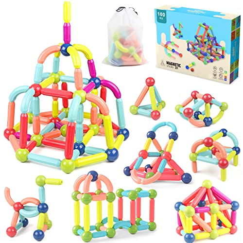 BMAG 46 PCS Balls and Rods Set Building Sticks Blocks