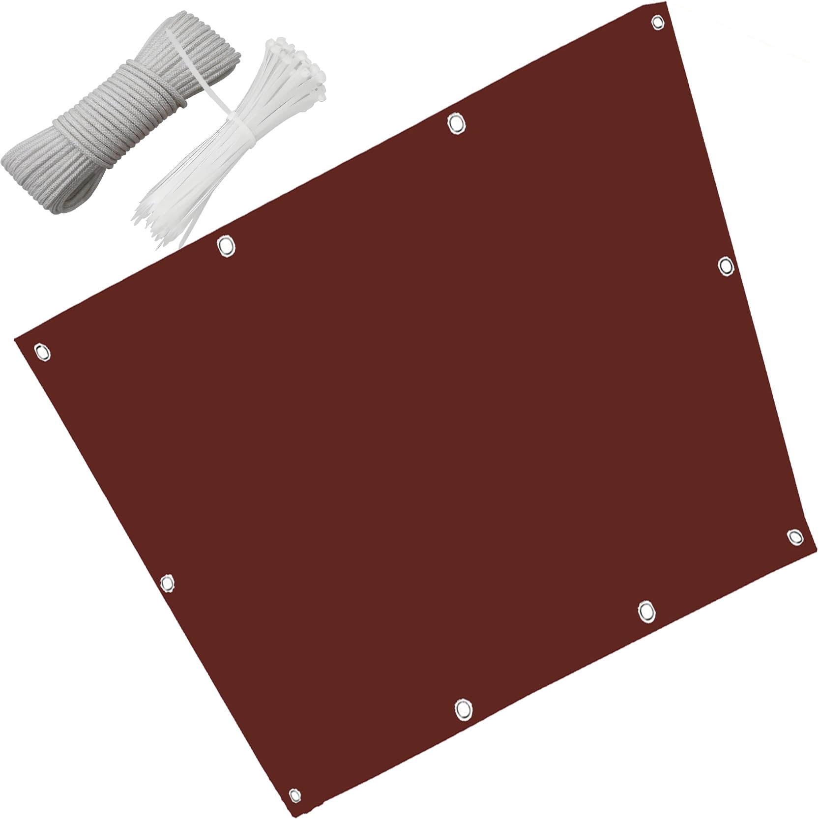 Filet d'ombrage pour jardin et piscine couleur rouge rouille moderne