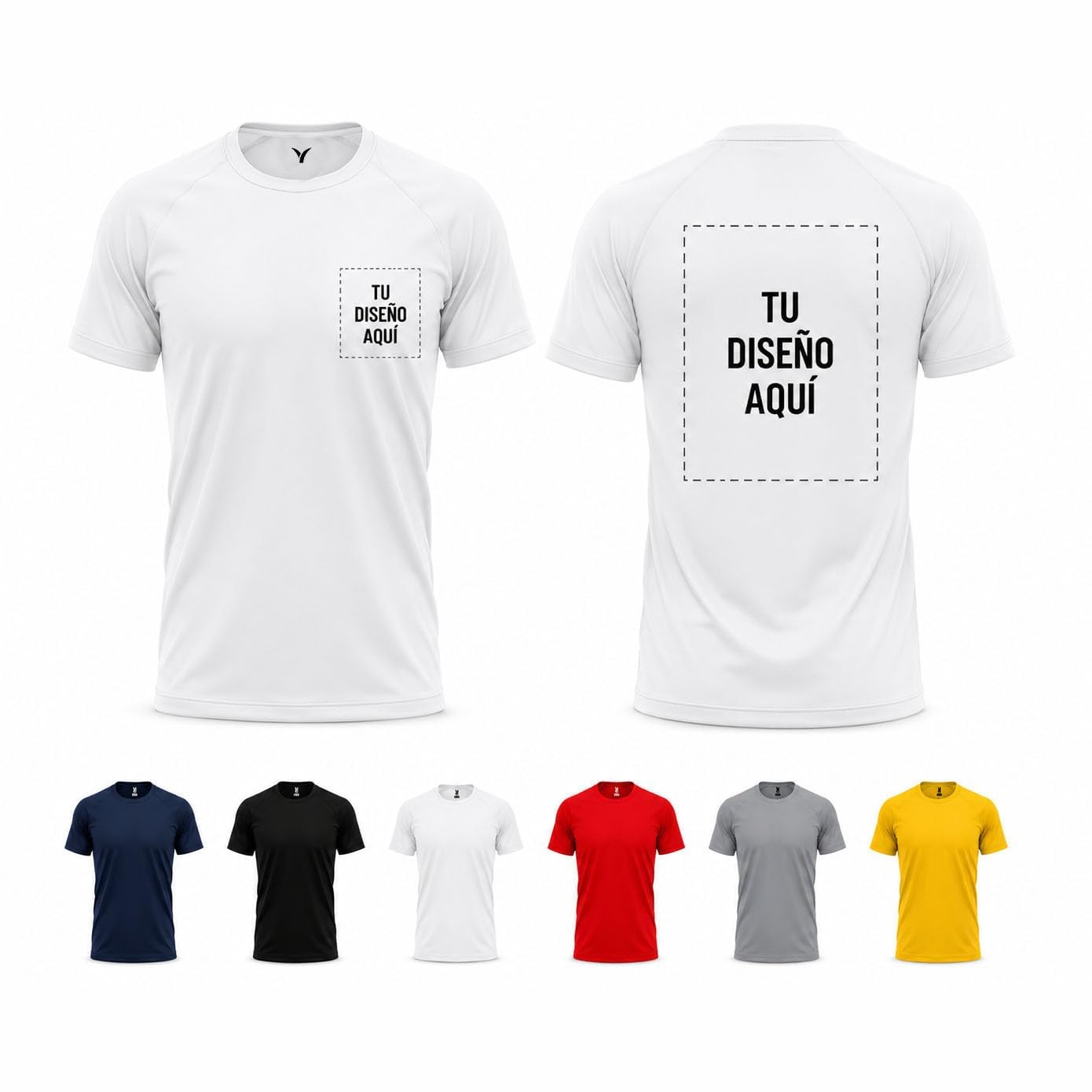 Pack 10 Camisetas Técnicas Personalizadas para Peñas, Despedidas y Grupos | Camisetas Deportivas Unisex para Eventos y Amigos (FR/ES, Letras, L, Blanco)