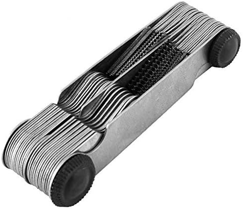 Hilitand Stainless Steel Screw Thread Pitch Gauge of 52 Leaves and 3pcs Center Gauges Tool Set Thread Plug Gage Measuring Tool Metric and Imperial (3pcs 60° OR 2pcs 60°+1pc 55°)