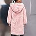 Boys Girls Hooded Jacket Fuzzy Fleece Long Oversized Cardigan Coat Winter Fashion Casual Fluffy Plush with Pockets