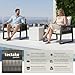 tectake® Rope Design Lounge Möbel Set für Garten oder Balkon, Aluminium Outdoor Sitzgruppe Terrassenmöbel mit 2 Lounge Sessel, inkl. Gartenmöbel-Kissen, wetterfest