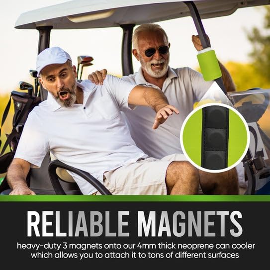 Miniatura 4 de QualityPerfection Fundas magnéticas para enfriar latas (3 imanes) fuertes, 1 unidad de soporte magnético confiable de 0.157 in de grosor de neopreno