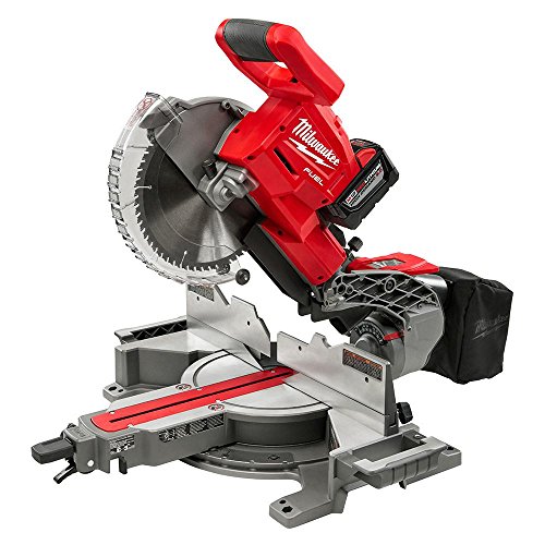 Milwaukee M18 18-Volt FUEL Lithium-Ion Brushless Cordless 10 in. Dual Bevel Sliding Compound Miter Saw Kit w/ Free 9AH Battery | Great Addition for Your Carpentry Workshop or Machine Shop thumbnail 2