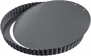 Original Kaiser La Forme Plus Tarteform mit Hebeboden 28 cm, Quicheform antihaftbeschichtet, herausdrückbarer Emailleboden, schnittfest, servierfertig