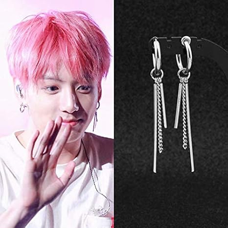 Amazon Co Jp Saitrewed Bts 防弾少年団 Cooky Jk 田征国 ピアス イアリング イヤーチェーン タッセルイヤリング ピアス アクセサリー 応援グッズ オシャレ Bts 韓国 韓流 グッツ コーン わっか リングピアス 挟む ジュエリー