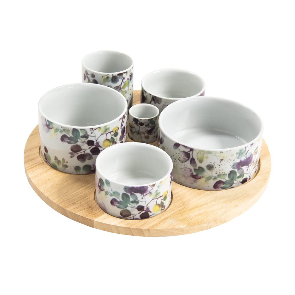 Table Passion - Service apéritif tournant Garden en porcelaine