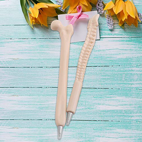 Caneta Esferográfica 5 Peças, Conjunto de Suprimentos para Formato de Ossos, Canetas para Esqueleto