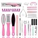 Produktbild Synchain Fußfeile Set, 25 in 1 Pediküre-Kit, Pediküre-Set, Fußpflege Professionelle Hornhaut Entfernung Set, Edelstahl Hornhauthobel Hornhaut Entfernung Fußpflege-Set für Damen, Herren, Zuhause
