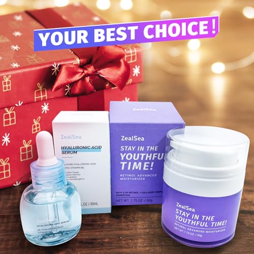 Zealsea Hydration Boost And Renewal Set: 2% Hyaluronic Acid Serum And Anti-Aging Retinol Cream Revitalize Youthful Radiance. thumb #5