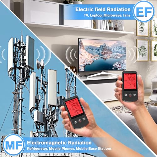 image for COLOR TREE EMF Meter Rechargeable Electromagnetic Field Upgrated 3-in-