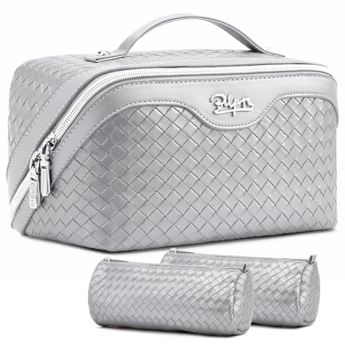 BOYATU Travel Makeup Bag Cosmetic Bags for Women: 3 Pcs Set Make up Bag