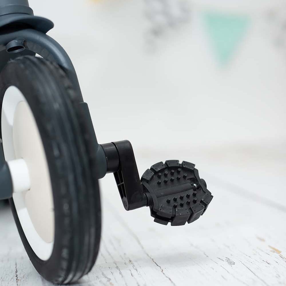 Olmitos Gyro Tricycle évolutif 5-en-1 pour enfants de 1 à 5 ans Adaptable et modulable avec ou sans pédales Gris