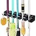 Produktbild Vicloon Besenhalterung, Gerätehalter Ordnungsleiste Wandhalterung Ordnungsleiste Wandhalter für Mopp, Besen und Gartenwerkzeug (6 Haken und 5 Schnellspannern-Schwarz)