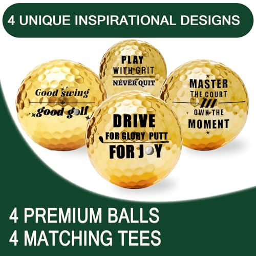 Gold Golf Balls with Quotes