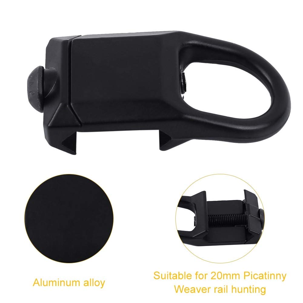 QD Sling Mount, Taktischer Sling Mount Adapter Clip Loop, RSA GBB-Schnalle Sling-Mount-Adapter Schnellverschluss-Sling für 20 mm Schienen