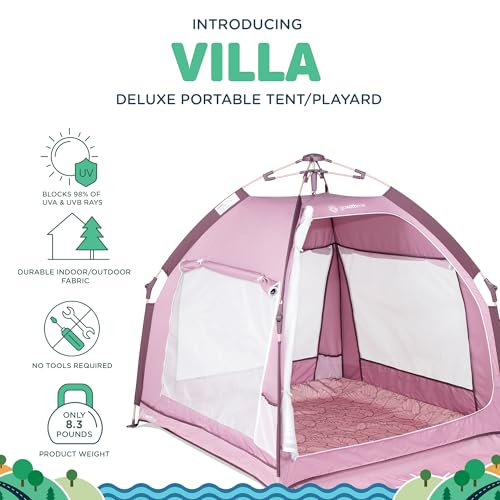 Image of Baby Delight Go with Me Villa Portable Tent and Playard | Kids Tent and Playhouse | Indoor and Outdoor | Canyon Rose