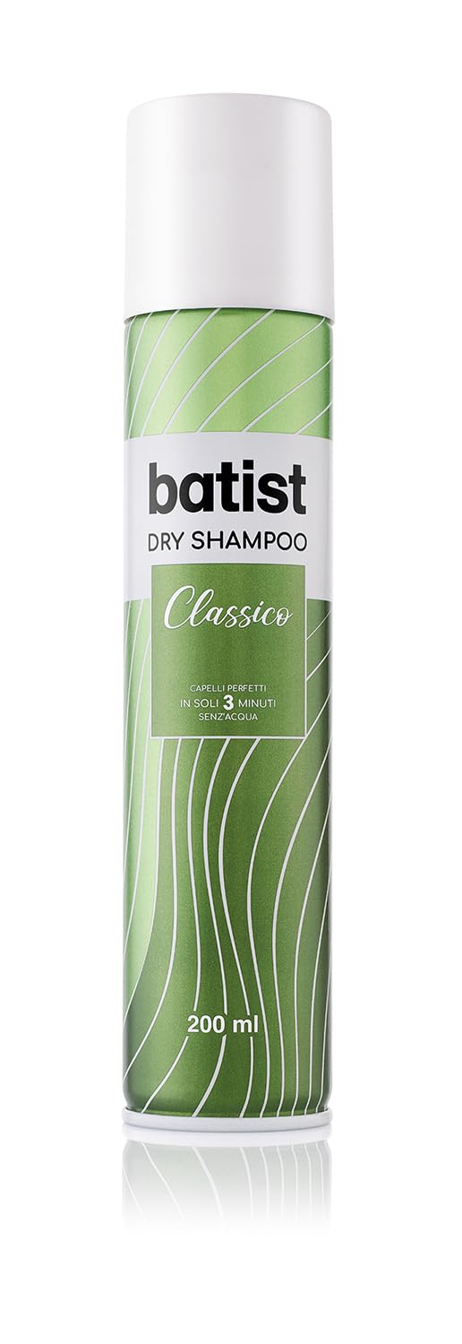Batist Shampoo Secco Classico, Shampoo a secco ravvivante per una chioma perfetta in soli 3 minuti, senz'acqua, Prodotti per capelli adatto a tutti i tipi di capelli, 200 ml, Made in Italy