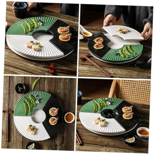 Plato Japonés Cerámico Retro para Sushi 10.63x5.31x0.59 in miniatura 6