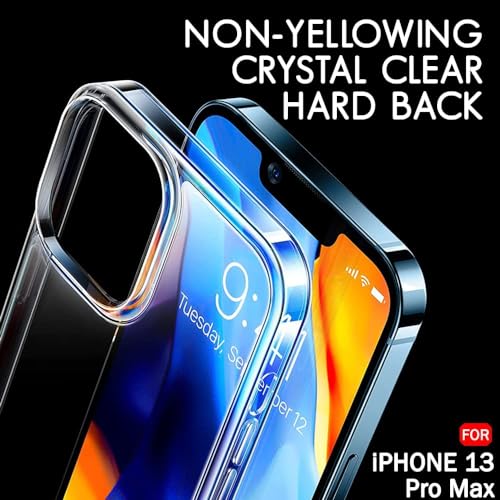 ZedGear Case for iPhone 13 ProMax Silicone Case Clear Transparent Shockproof Scratch Resistant Protective Phone Soft Silicone Slim Cover for iPhone 13 ProMax (Transparent) 4 51kFWQVo1dL
