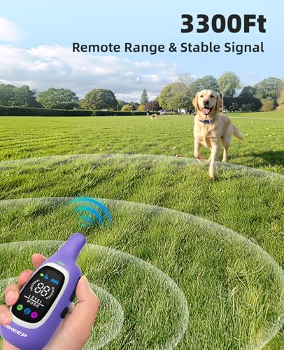 2-in-1 Dog Shock Collar and Bark Collar for Dogs – 3300FT Dog Training Collar with Remote, IP67 Waterproof e Collar with Anti-Bark/Beep/Vibration/Shock Modes for Small Medium Large Dog(8-120Lbs) - Image 5