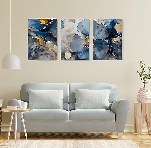 SCPmarts Flower Wall Paintings For Home Decoration | Abstract Canvas Painting | Canvas Painting For Wall Decoration | Modern Canvas Painting For Bedroom (Abstract Flower 1, 12 Inch x 16 Inch)