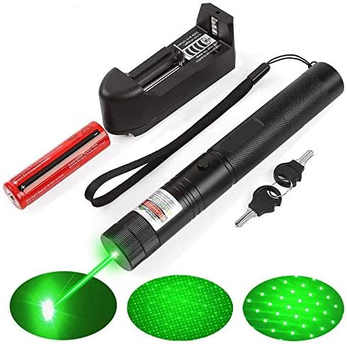 Green Light Pointer High Power Visible Beam with Adjustable Focus for Hunting Hiking