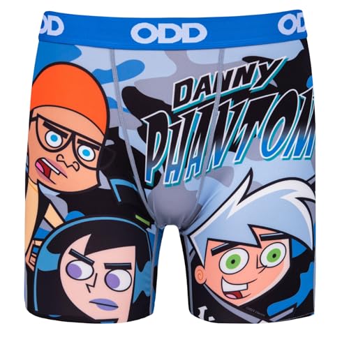 Odd Sox Men's Novelty Underwear Boxer Briefs, Danny Phantom Camo