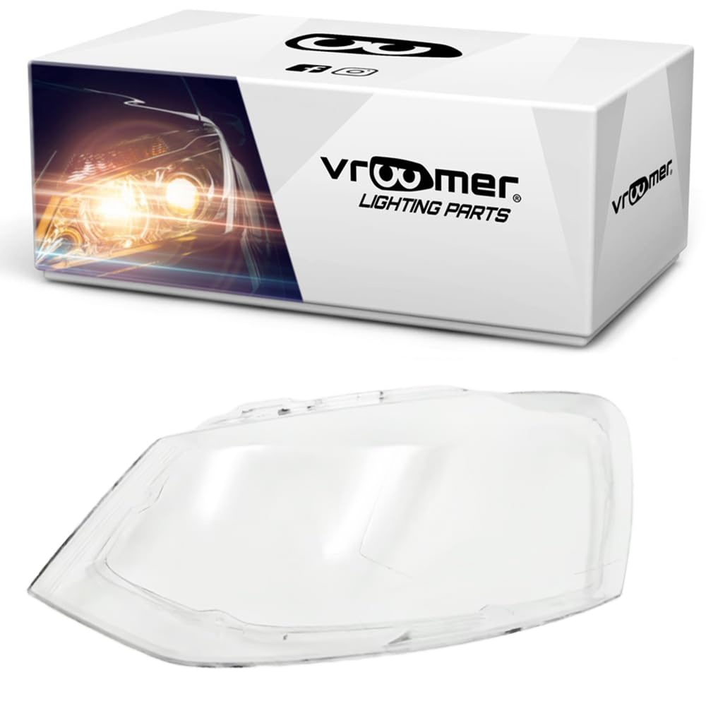 Scheinwerferglas kompatibel mit Volkswagen Polo 6R/6C/61 2009-2017 Lichtscheibe Scheinwerfergläser Frontscheinwerfer Streuscheibe links